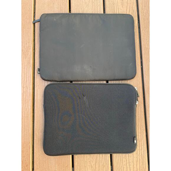 Encase laptop sleeves 12” and 13” two pack bundle black neoprene fleece sleeve - Picture 2 of 8